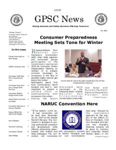 GPSC  GPSC News Making Business and Safety Decisions Affecting Tomorrow Fall 2003