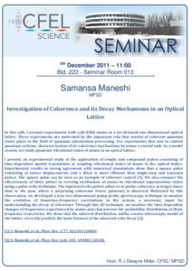 CFEL Seminar Samansa Maneshi