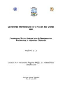 CONFERENCE INTERNATIONALE SUR LA REGION DES GRANDS LACS