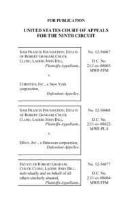 FOR PUBLICATION  UNITED STATES COURT OF APPEALS FOR THE NINTH CIRCUIT  SAM FRANCIS FOUNDATION; ESTATE