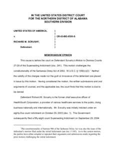 Public administration / Sarbanes–Oxley Act / United States corporate law / United States securities law / Business / Perjury / Government / United States Code / Richard M. Scrushy / Law / Auditing / Corporate governance