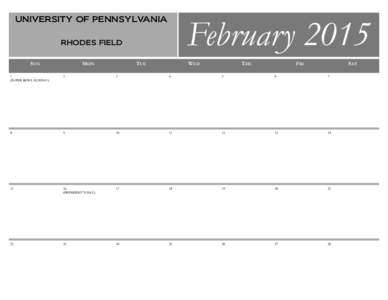 February[removed]UNIVERSITY OF PENNSYLVANIA RHODES FIELD SUN