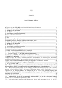 ITALY  CONTENTS[removed]BIENNIAL REPORT