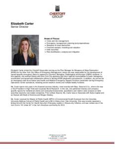 Elizabeth Carter Senior Director Areas of Focus:  