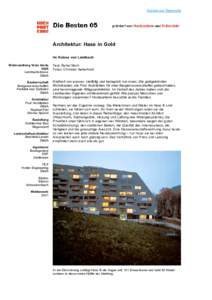 Zurück zur Übersicht  Architektur: Hase in Gold Im Koloss von Leimbach Wohnsiedlung Vista Verde 2005