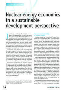 E. Bertel, R. Morrison*  Nuclear energy economics in a sustainable development perspective
