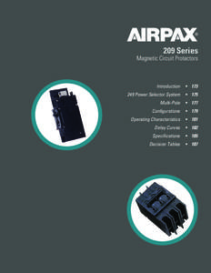 209 Series  Magnetic Circuit Protectors Introduction