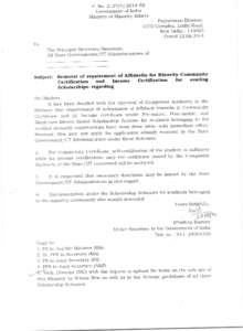 F. No[removed]SS Government of India Ministry of Minority Affairs Paryavaran Bhawan, CGO Complex, Lodhi Road, New Delhi[removed]