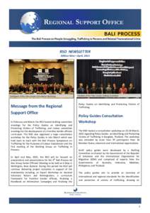 RSO NEWSLETTER Edition Nine—April, 2015 Participants of the Policy Guides Consultation Workshop  Message from the Regional