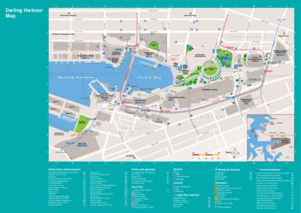 Darling Harbour Map Attractions and museums Australian National Maritime Museum Captain Cook Cruises