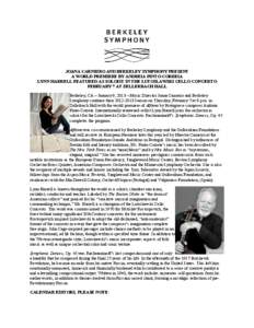 Los Angeles Philharmonic / Classical music / Music / American music / Esa-Pekka Salonen / Joana Carneiro / Lynn Harrell
