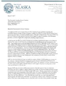 Department of Revenue Response to Representative Kreiss-Tomkins SUPPLEMENTAL DOCUMENT 3 Tables – March 7, 2017