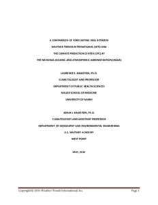 Microsoft Word - Weather Trends Year-ahead Forecast vs NOAA 90-day Forecast vs Climatology Skill Scores