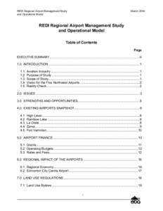 REDI Regional Airport Management Study and Operational Model