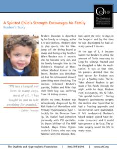 A Spirited Child’s Strength Encourages his Family Reuben’s Story “PH has changed our lives in many ways, most of all, it has