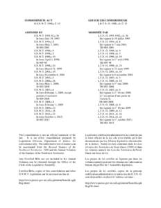 CONDOMINIUM ACT R.S.N.W.T. 1988,c.C-15 LOI SUR LES CONDOMINIUMS L.R.T.N.-O. 1988, ch. C-15