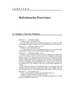 CHAPTER 4  Solutions for Exercises 4.1 Chapter 1 Exercise Solutions