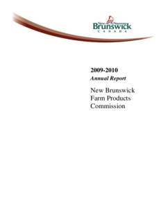 [removed]Annual Report New Brunswick Farm Products Commission