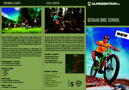 PERSONAL CAMPS  SKILL CENTER GSTAAD BIKE SCHOOL