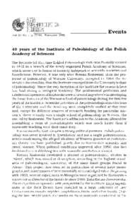 Academia / Karol Sabath / Paleobiology / Halszka Osmólska / Polish Academy of Sciences / Graptolithinia / Biology / Paleontology / Acta Palaeontologica Polonica