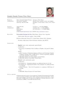 Lisandro Dami´ an Nicanor P´ erez Meyer Personal information