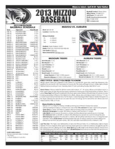 Missouri / Southeastern Conference / Missouri Tigers / Max Scherzer / Auburn Tigers / Marching Mizzou / Illinois–Missouri football rivalry / Sports in the United States / Baseball / University of Missouri