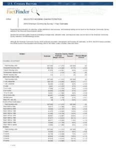 DP04  SELECTED HOUSING CHARACTERISTICS 2010 American Community Survey 1-Year Estimates  Supporting documentation on code lists, subject definitions, data accuracy, and statistical testing can be found on the American Com