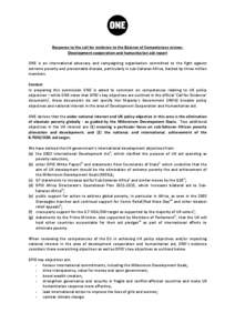 International relations / EuropeAid Development and Cooperation / Aid / European Union / ECHO / European Development Fund / Development aid / Cotonou Agreement / Department for International Development / International economics / Development / International development