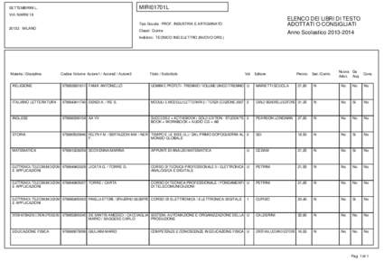 MIRI01701L  SETTEMBRINI L. VIA NARNI 18  ELENCO DEI LIBRI DI TESTO