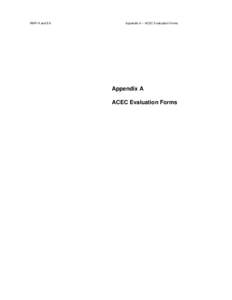 RMP-A and EA  Appendix A – ACEC Evaluation Forms Appendix A ACEC Evaluation Forms