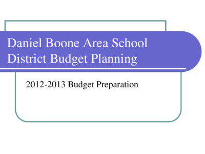 Daniel Boone Area School District Budget Planning