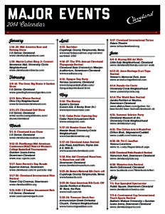 major events  SM 2014 Calendar January