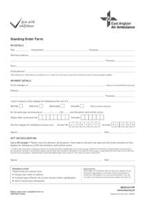 Standing Order Form My details Title   Forename(s)