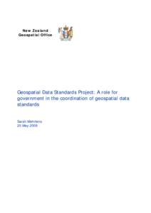 Microsoft Word - Geospatial Data Standards Project - Report to GEG FINAL 25 May 09.doc