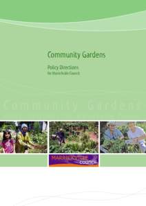 Community Gardens Policy Directions for Marrickville Council  Community Gardens