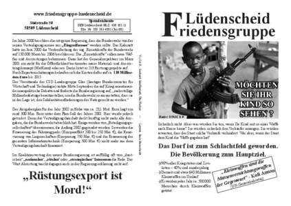 F  Lüdenscheid riedensgruppe  www.friedensgruppe-luedenscheid.de