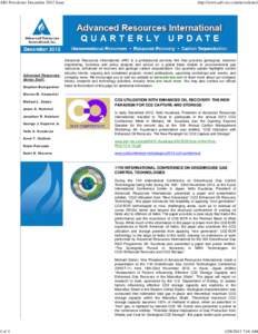 ARI Newsletter December 2012 Issue