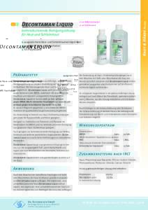 Decontaman Liquid  Haut & Hände Pflege ✔ zur MRSA-Sanitation ✔ mit Polyhexanid