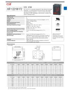 R  HR 1221W F2 12V 21W HR 1221W F2 is specially designed for high efficient discharge