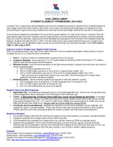 Microsoft Word - STUDENT ELIGIBILITY CRITERIA FRAMEWORK[removed]_2_.doc