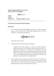 Microsoft Word - silvershine- decision issued _29.11.07_.doc