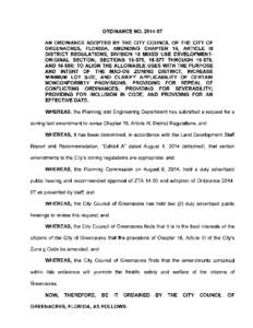 ORDINANCE NO[removed]AN ORDINANCE ADOPTED BY THE CITY COUNCIL OF THE CITY OF GREENACRES,  FLORIDA,