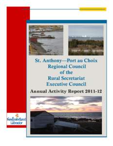 St. Anthony—Port au Choix Regional Council of the Rural Secretariat Executive Council Annual Activity Report