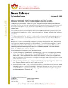 2010 Annual Report: 3.08 News Release