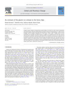 An estimate of the glacier ice volume in the Swiss Alps