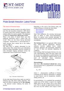 Classical mechanics / Scanning probe microscopy / Tribology / Mechanical engineering / Friction / Sliding / Guillaume Amontons / Nanotribology / Atomic force microscopy / Physics / Science / Materials science