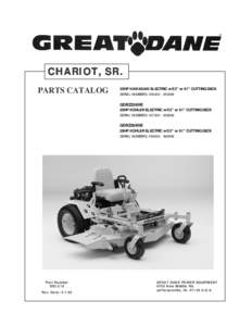 CHARIOT, SR. PARTS CATALOG 25HP KAWASAKI ELECTRIC w/52