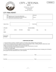 City Tetonia  Print Form of