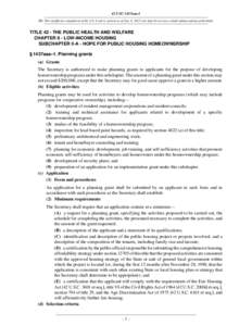 42 USC 1437aaa-1 NB: This unofficial compilation of the U.S. Code is current as of Jan. 4, 2012 (see http://www.law.cornell.edu/uscode/uscprint.html). TITLE 42 - THE PUBLIC HEALTH AND WELFARE CHAPTER 8 - LOW-INCOME HOUSI