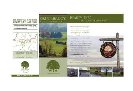 GREAT MEADOW IS A PLACE OF GREAT MEMORIES.  NOW IT’S TIME TO MAKE YOURS. To inquire about an event…make a donation…or plan an unforgettable celebration, please call[removed]or visit www.greatmeadow.org.